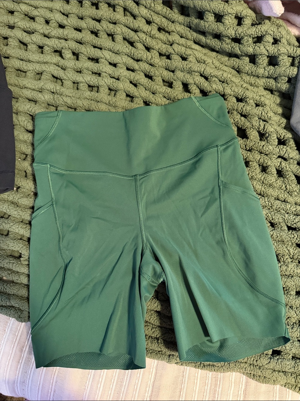 lululemon athletica Olive Green High-Waist Bike Shorts